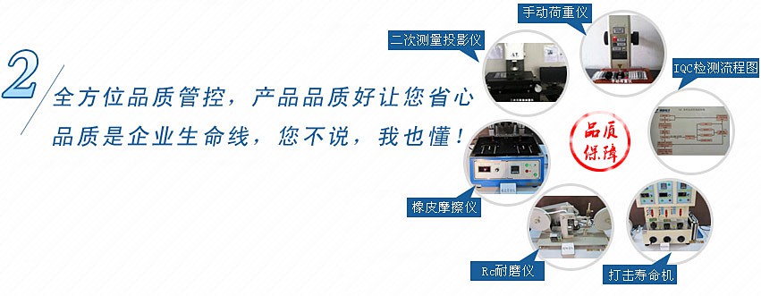 全方位品質管控，產品品質好讓您省心，品質是企業生命線，您不說，我也懂！